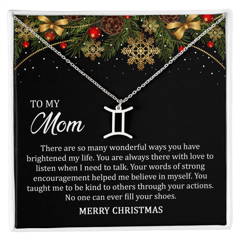 Zodiac Symbol Necklace - To My Mom Merry Christmas