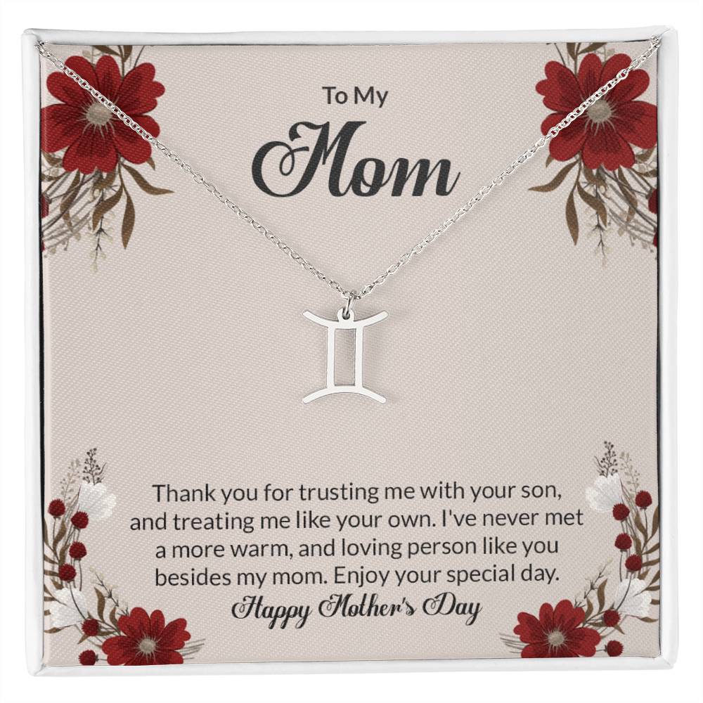 Happy Mother's Day Zodiac Symbol Necklace