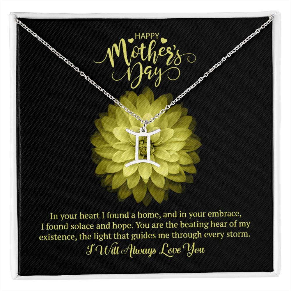 Happy Mother's Day Zodiac Symbol Necklace