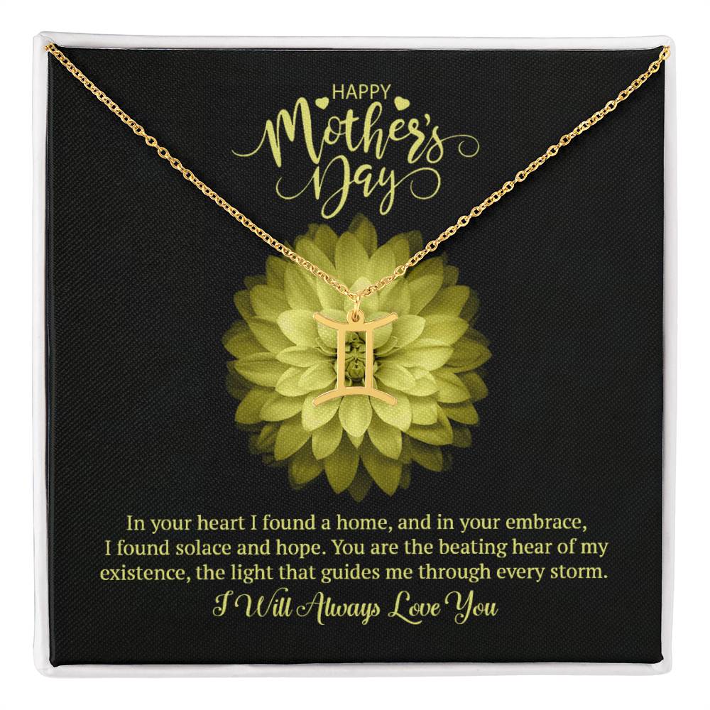 Happy Mother's Day Zodiac Symbol Necklace