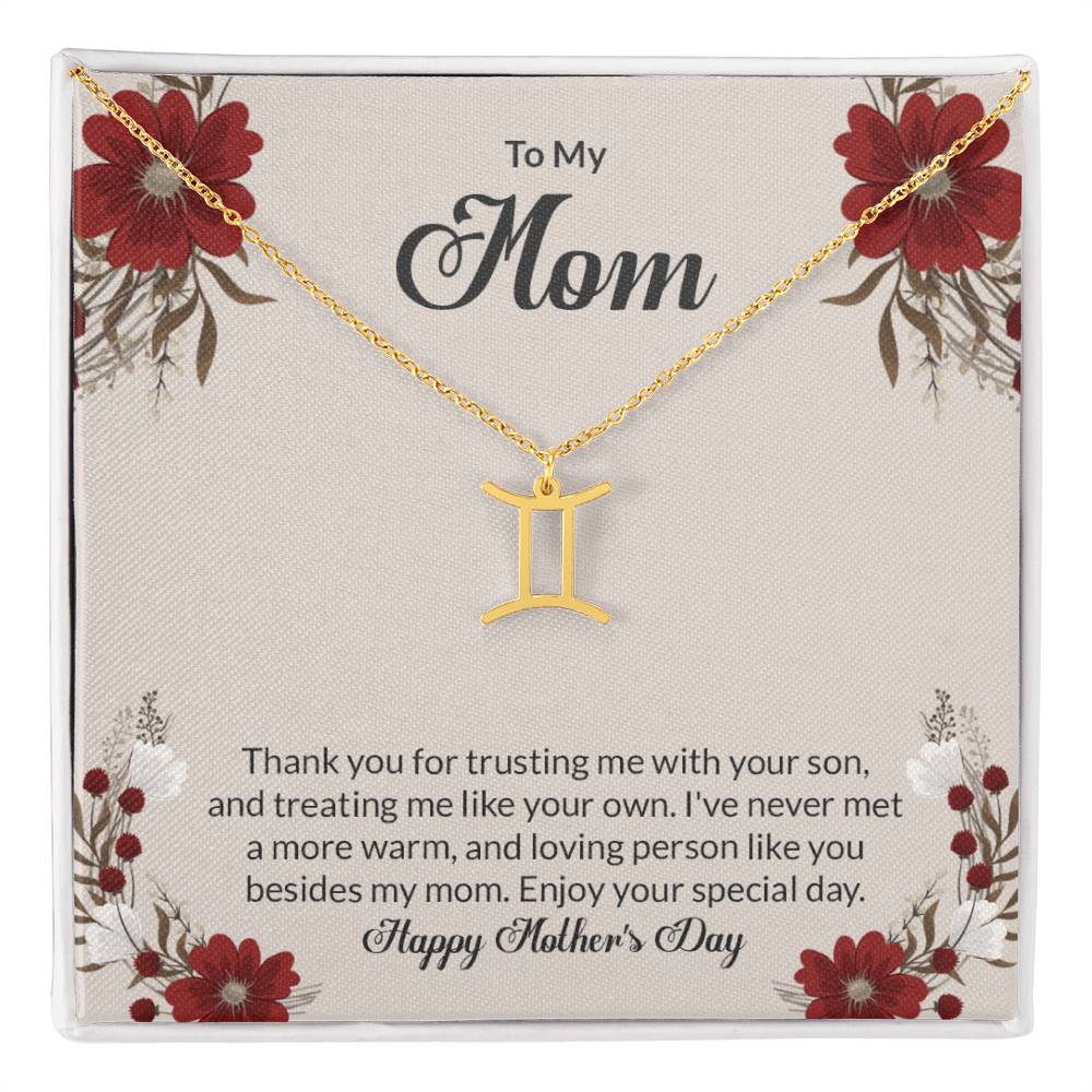 Happy Mother's Day Zodiac Symbol Necklace