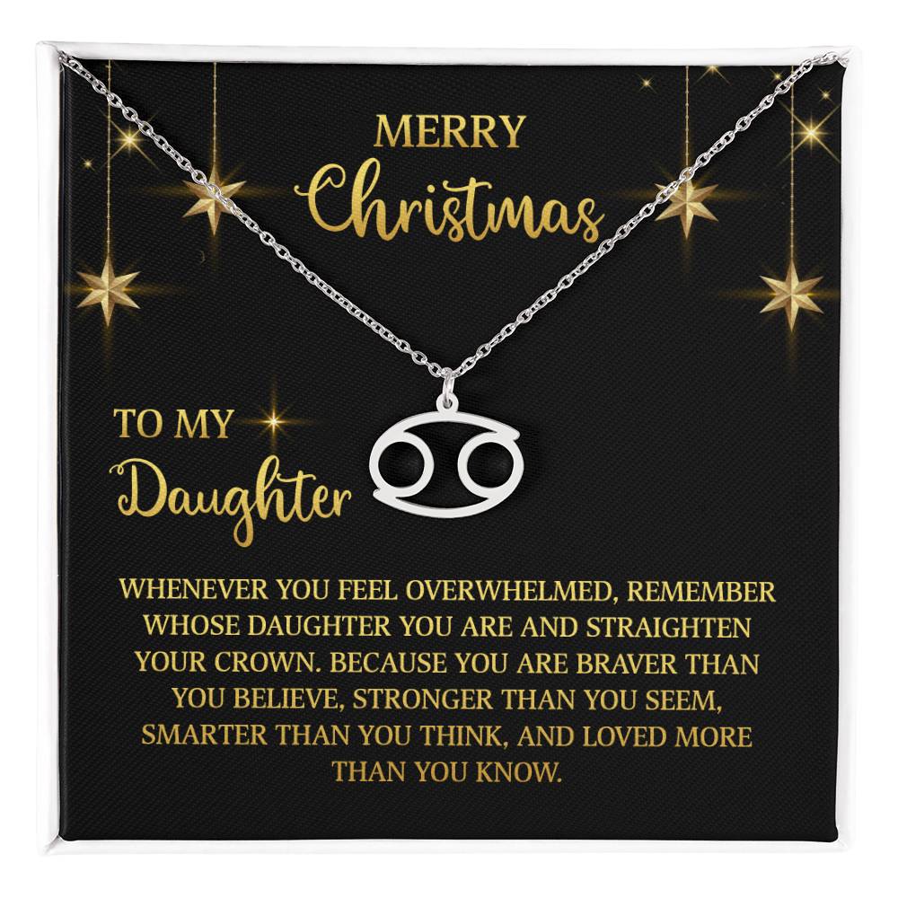 Zodiac Symbol Necklace Merry Christmas To My Daugther