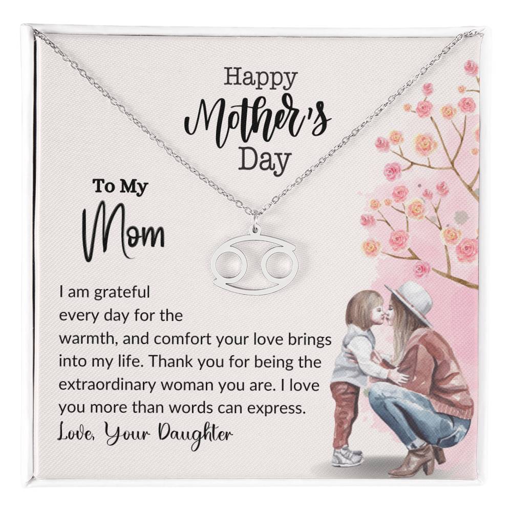 Happy Mother's Day Zodiac Symbol Necklace