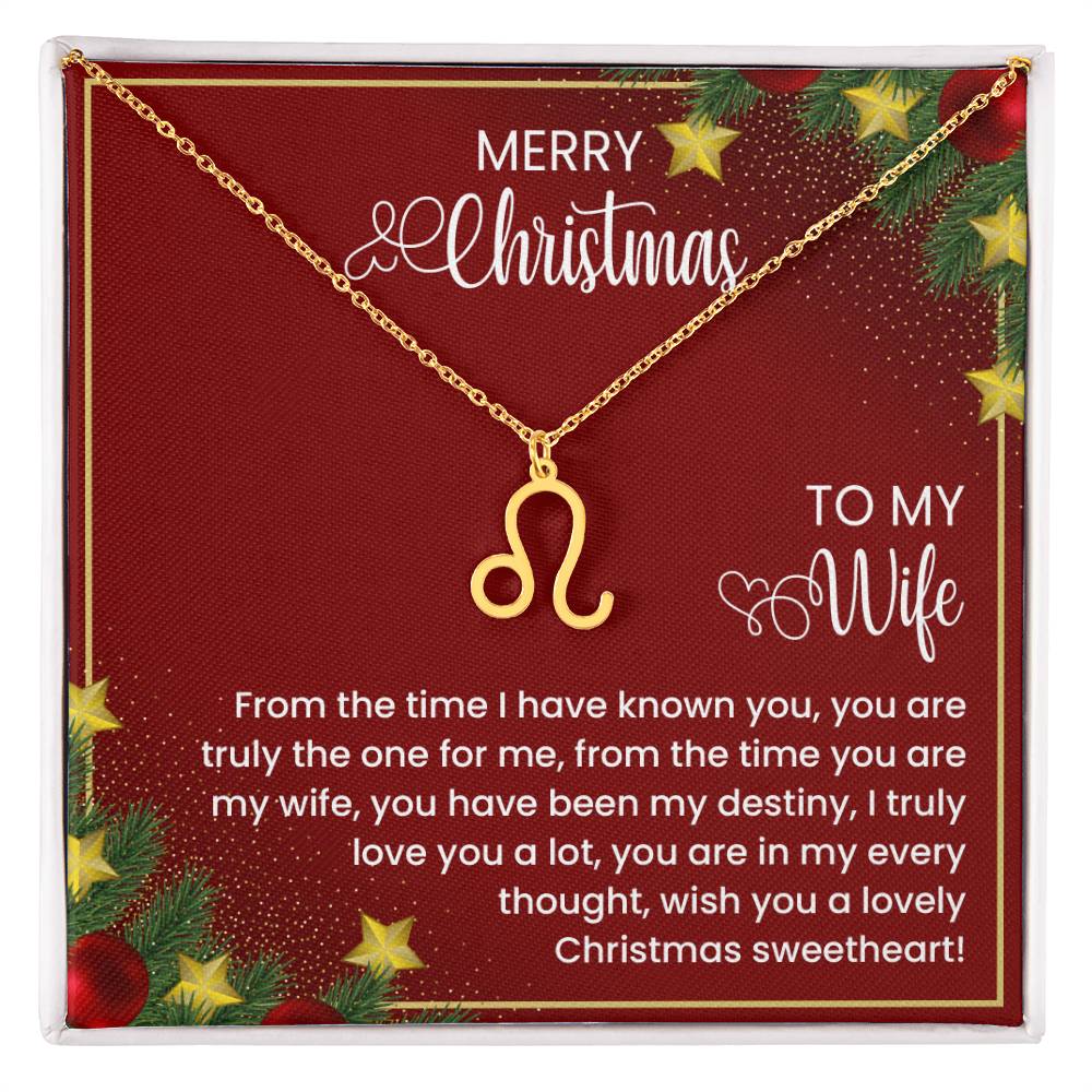 Zodiac Symbol Necklace To My Wife Merry Christmas