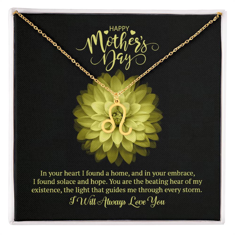 Happy Mother's Day Zodiac Symbol Necklace