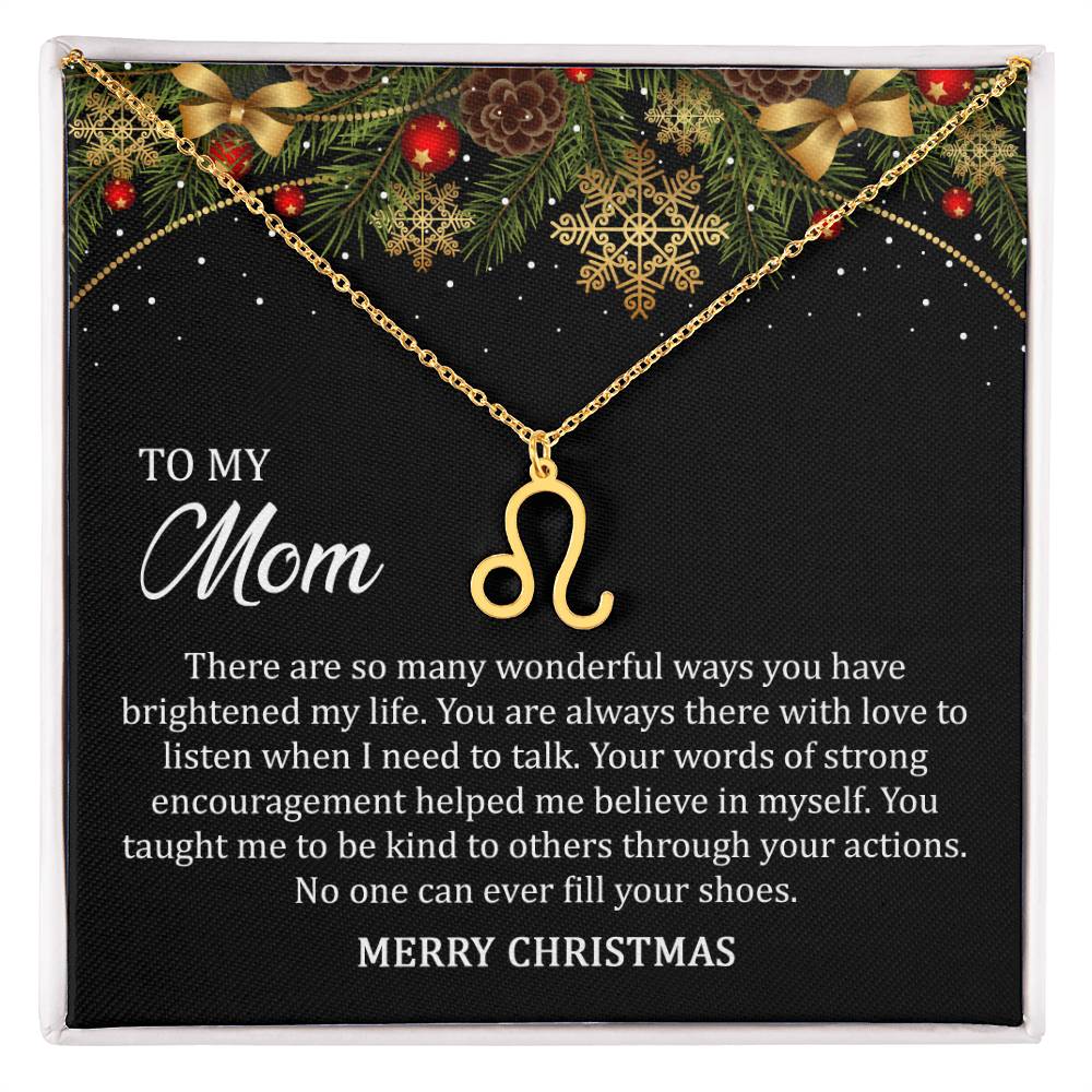 Zodiac Symbol Necklace - To My Mom Merry Christmas