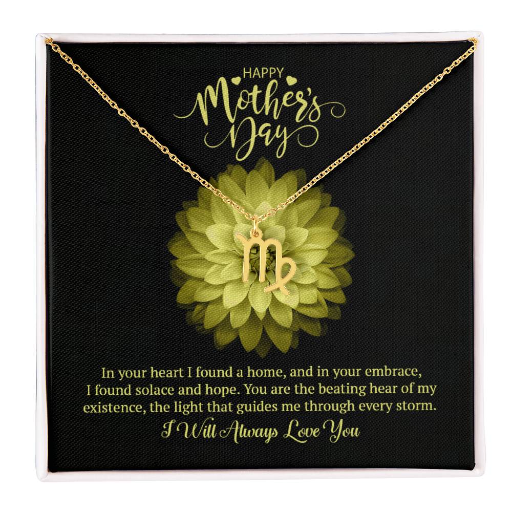 Happy Mother's Day Zodiac Symbol Necklace