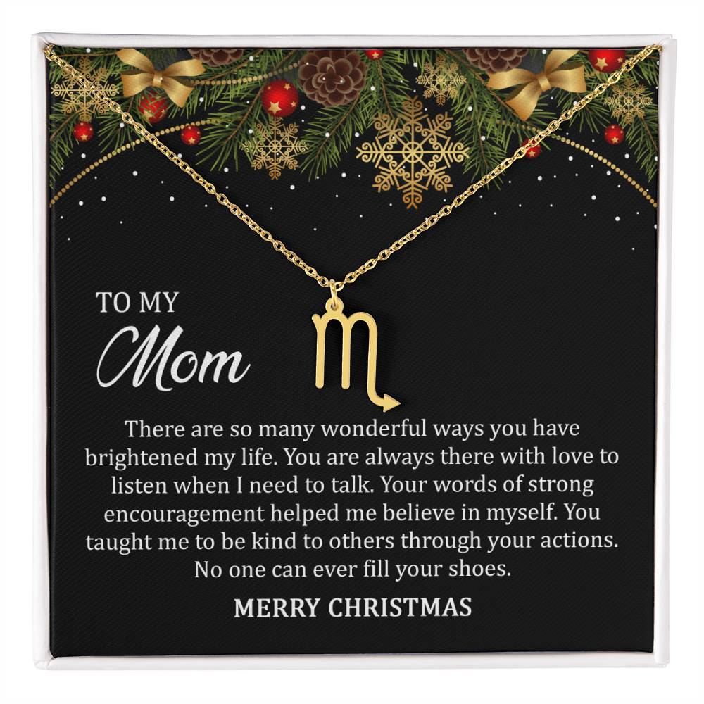 Zodiac Symbol Necklace - To My Mom Merry Christmas