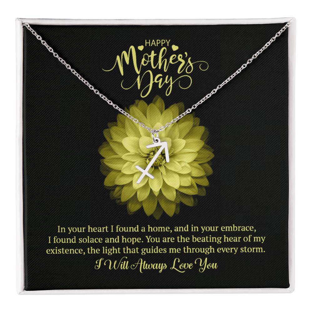 Happy Mother's Day Zodiac Symbol Necklace