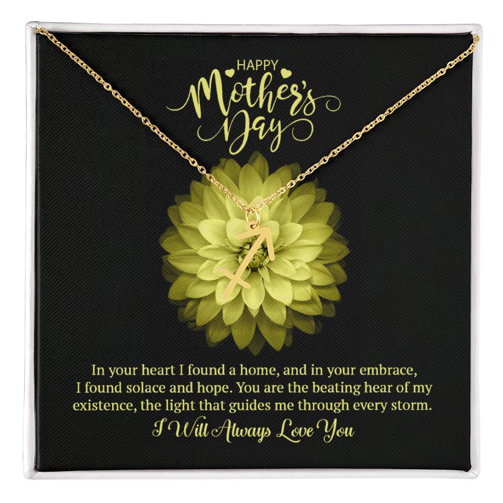 Happy Mother's Day Zodiac Symbol Necklace