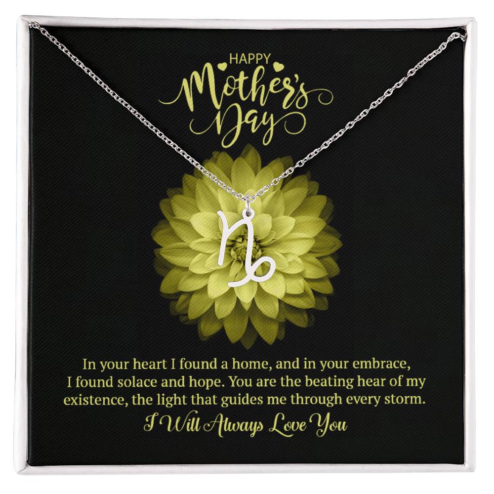 Happy Mother's Day Zodiac Symbol Necklace