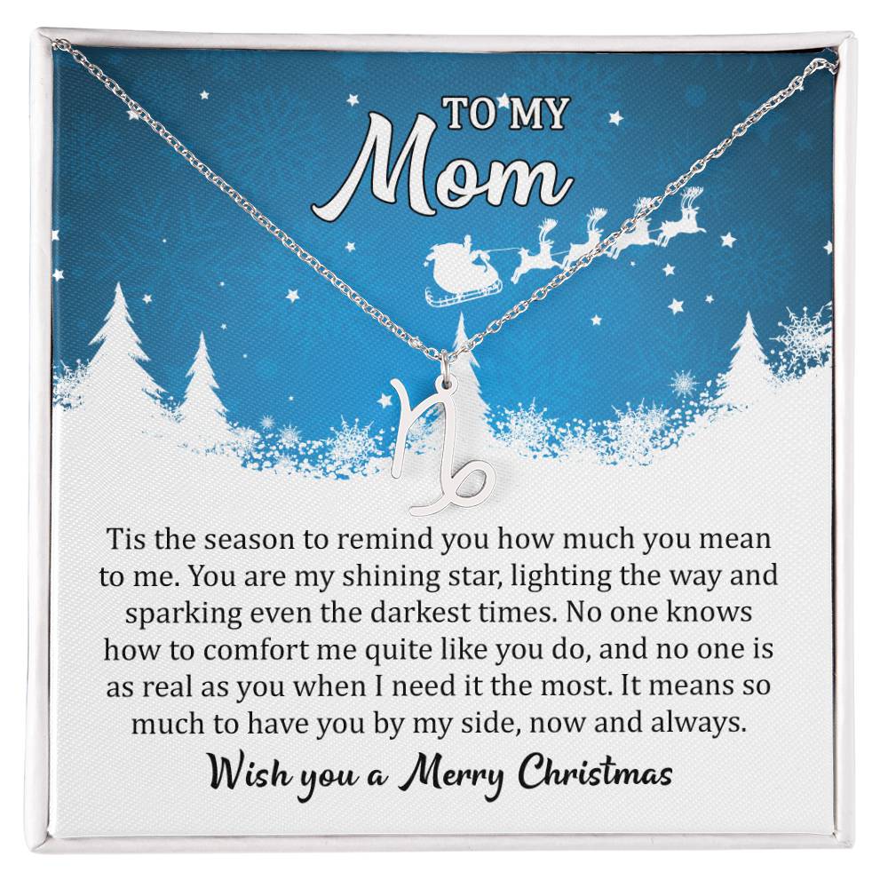 Zodiac Symbol Necklace - To My Mom - Wish you a Merry Christmas