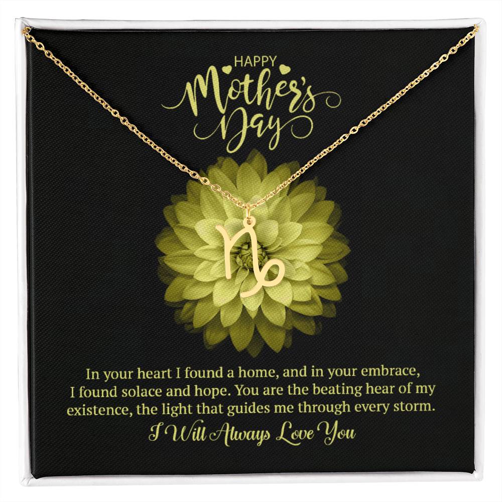 Happy Mother's Day Zodiac Symbol Necklace