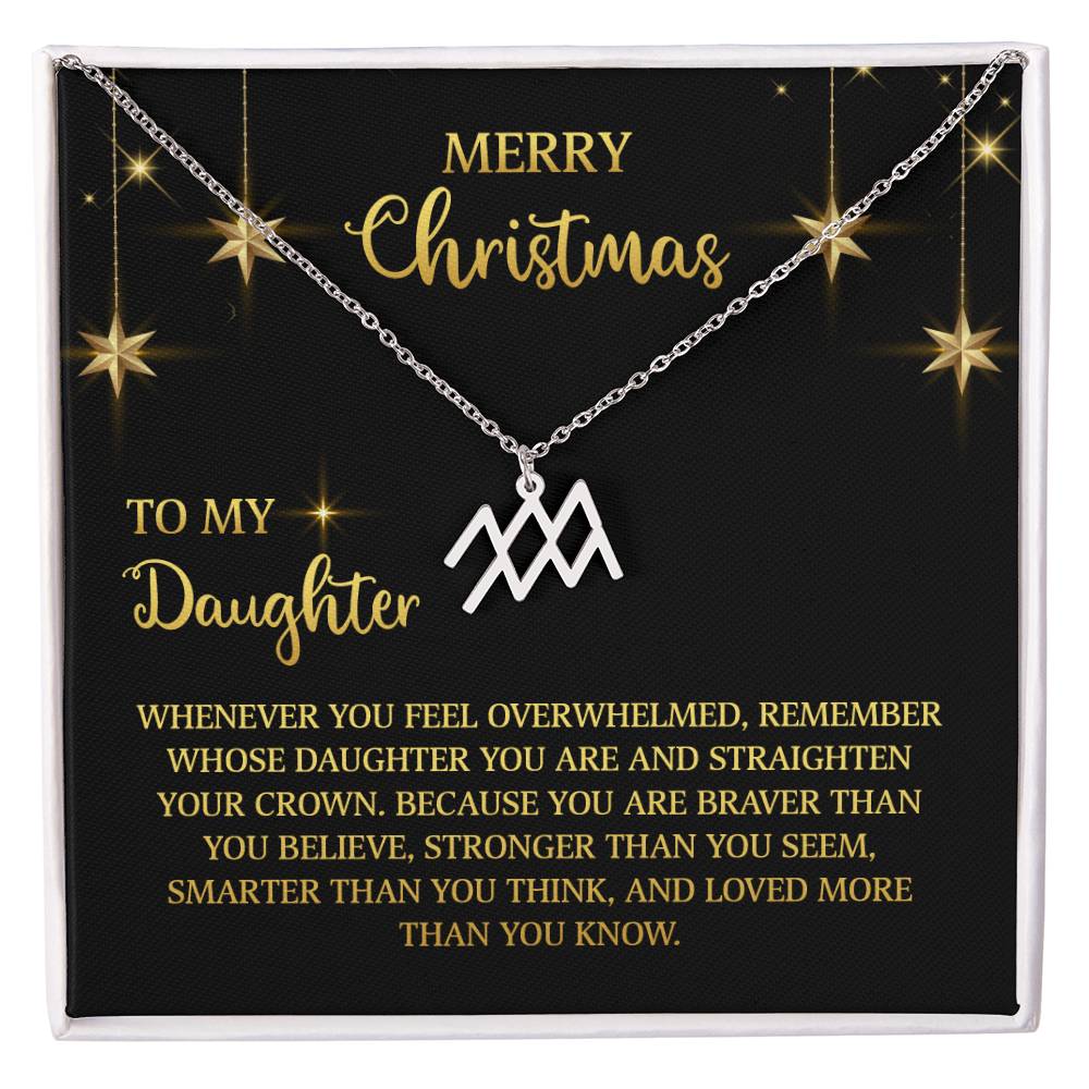 Zodiac Symbol Necklace Merry Christmas To My Daugther