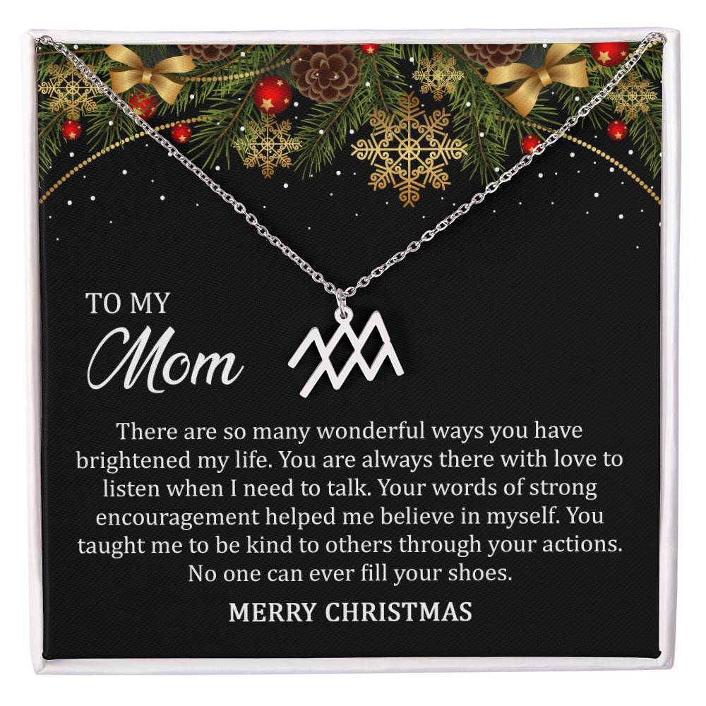 Zodiac Symbol Necklace - To My Mom Merry Christmas