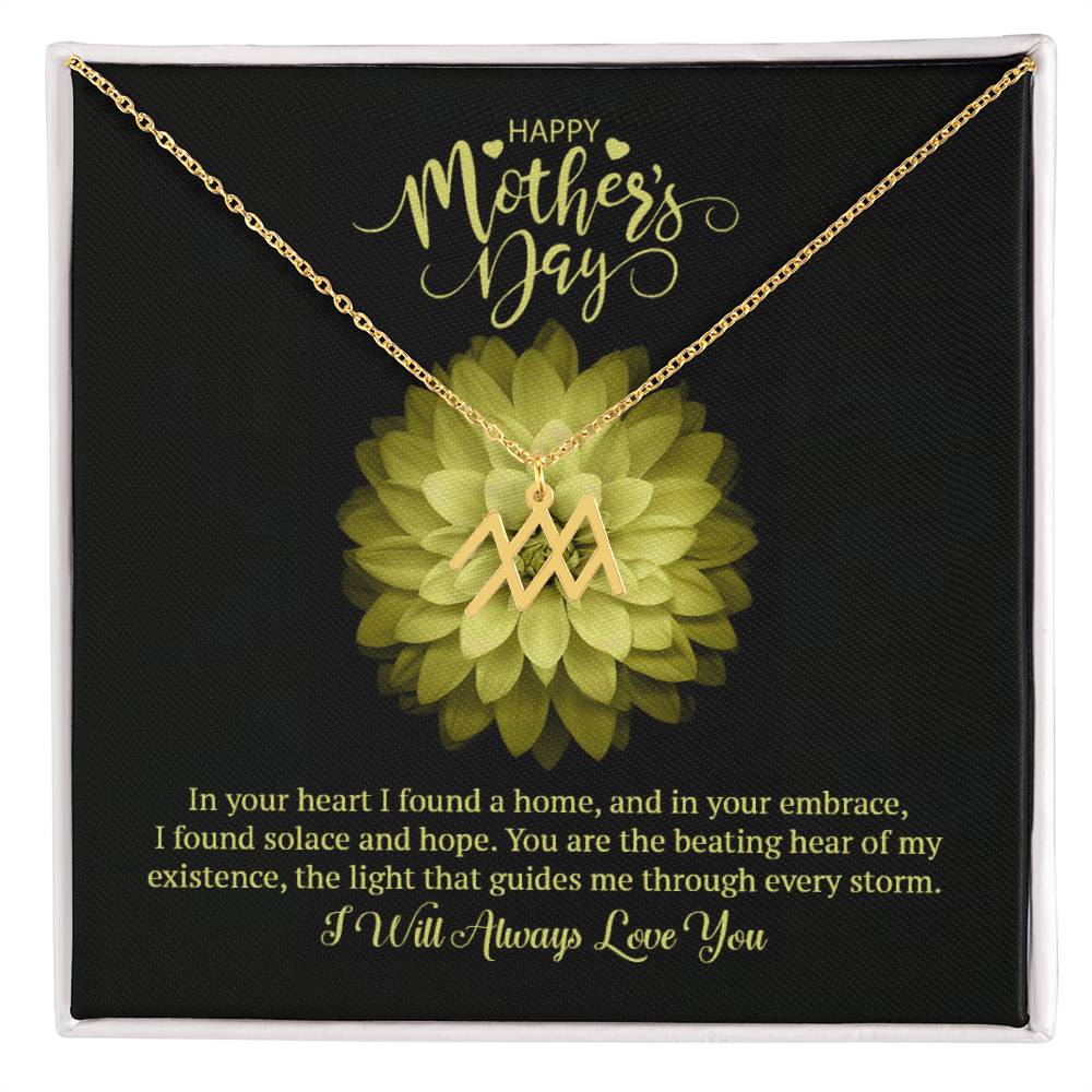 Happy Mother's Day Zodiac Symbol Necklace