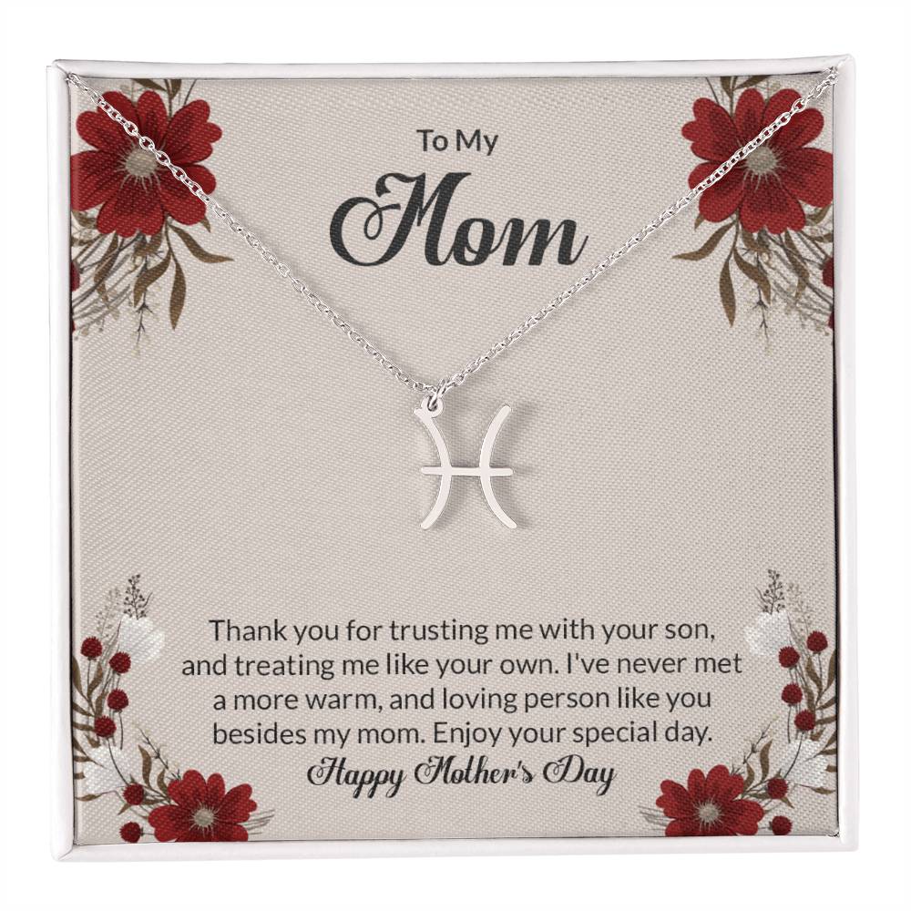 Happy Mother's Day Zodiac Symbol Necklace