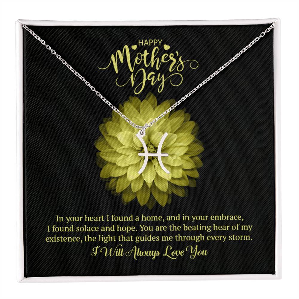 Happy Mother's Day Zodiac Symbol Necklace