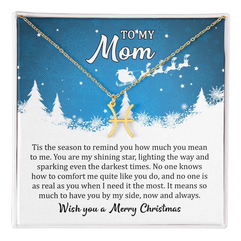Zodiac Symbol Necklace - To My Mom - Wish you a Merry Christmas
