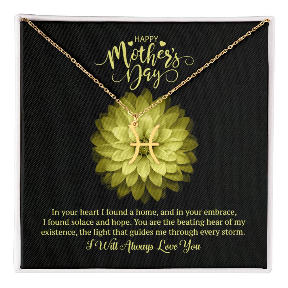 Happy Mother's Day Zodiac Symbol Necklace