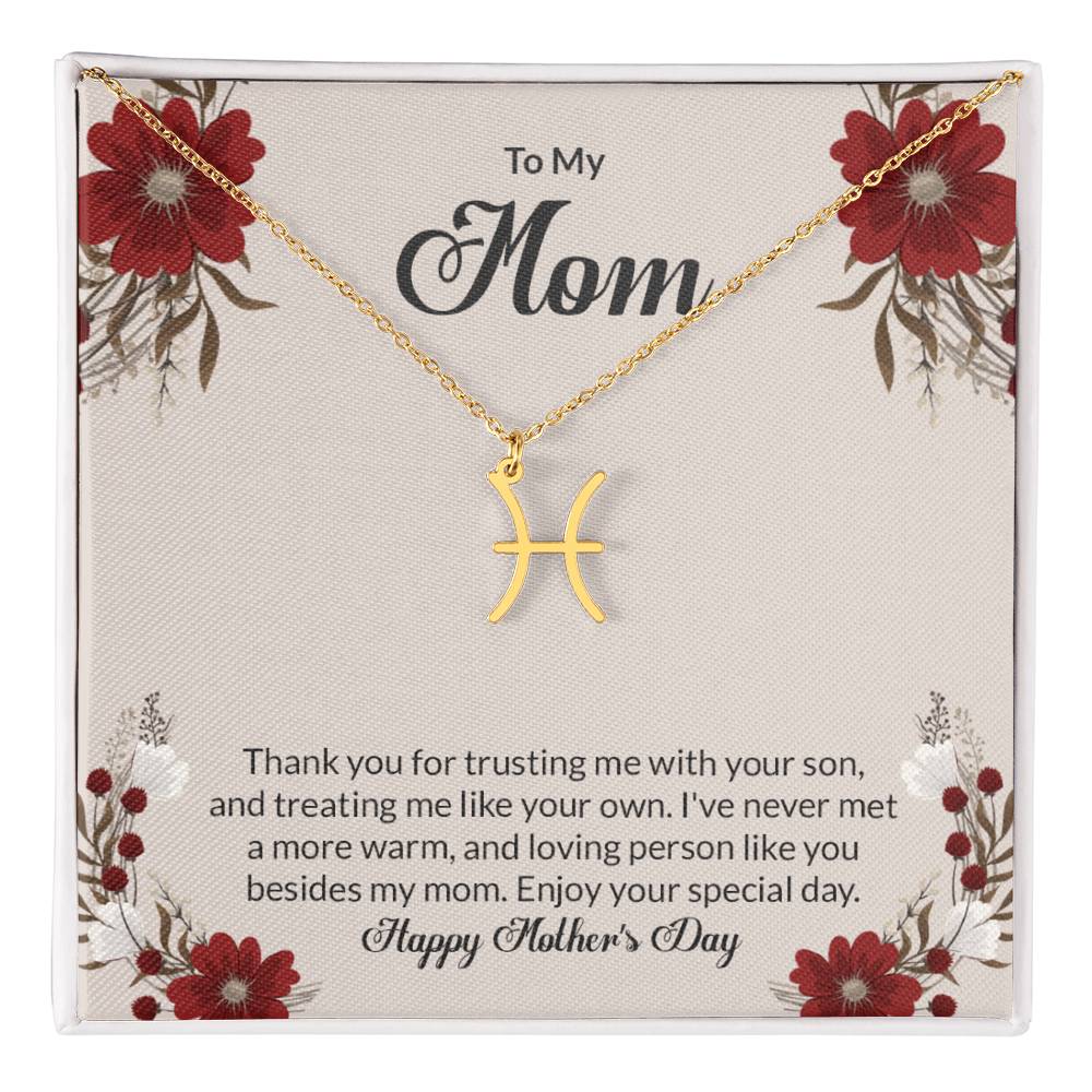 Happy Mother's Day Zodiac Symbol Necklace