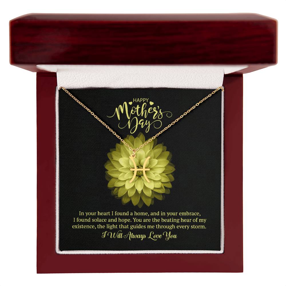 Happy Mother's Day Zodiac Symbol Necklace