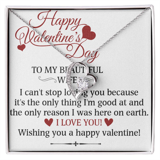 To My Beautiful Wife Forever Love Necklace