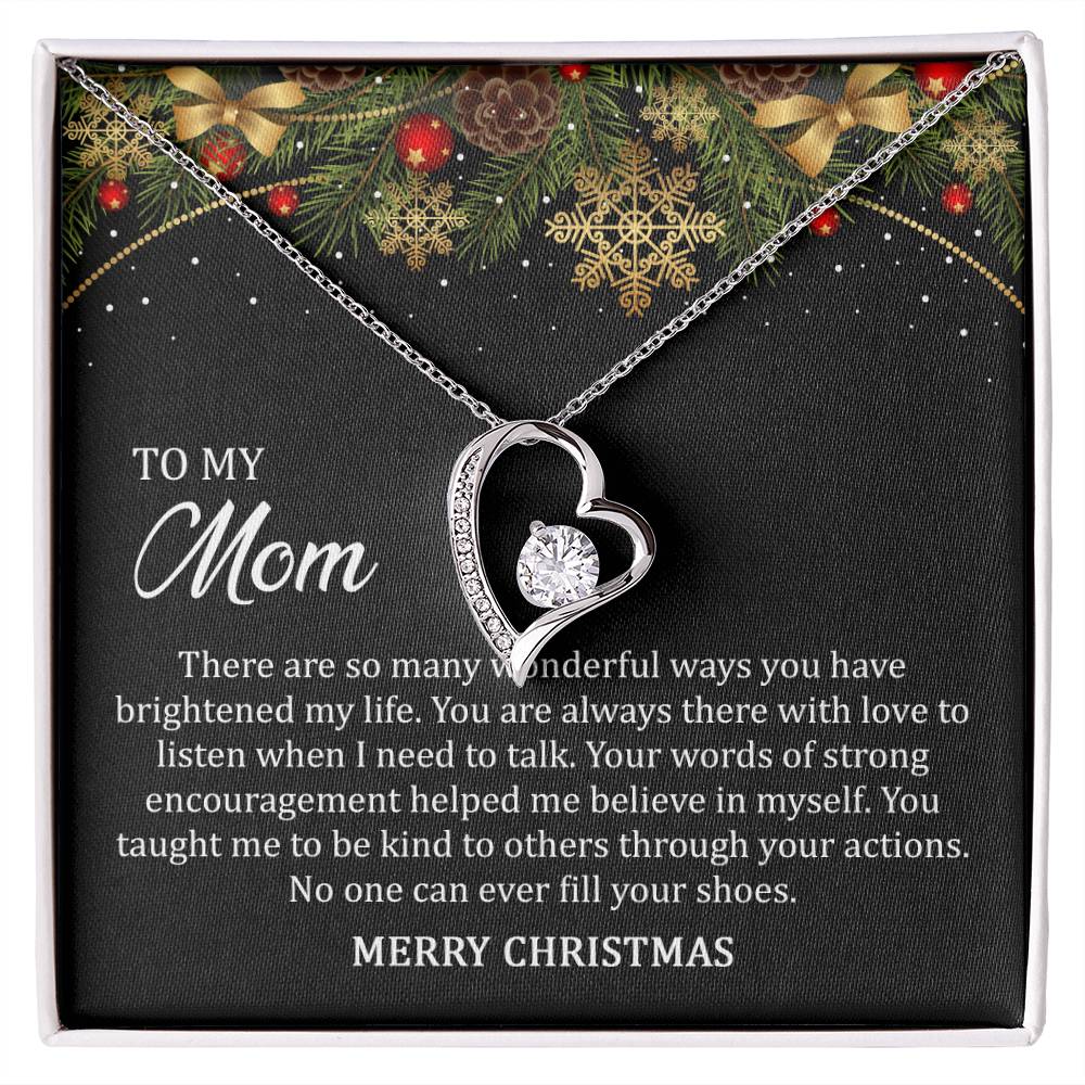 Forever Love Necklace Merry Christmas Mom