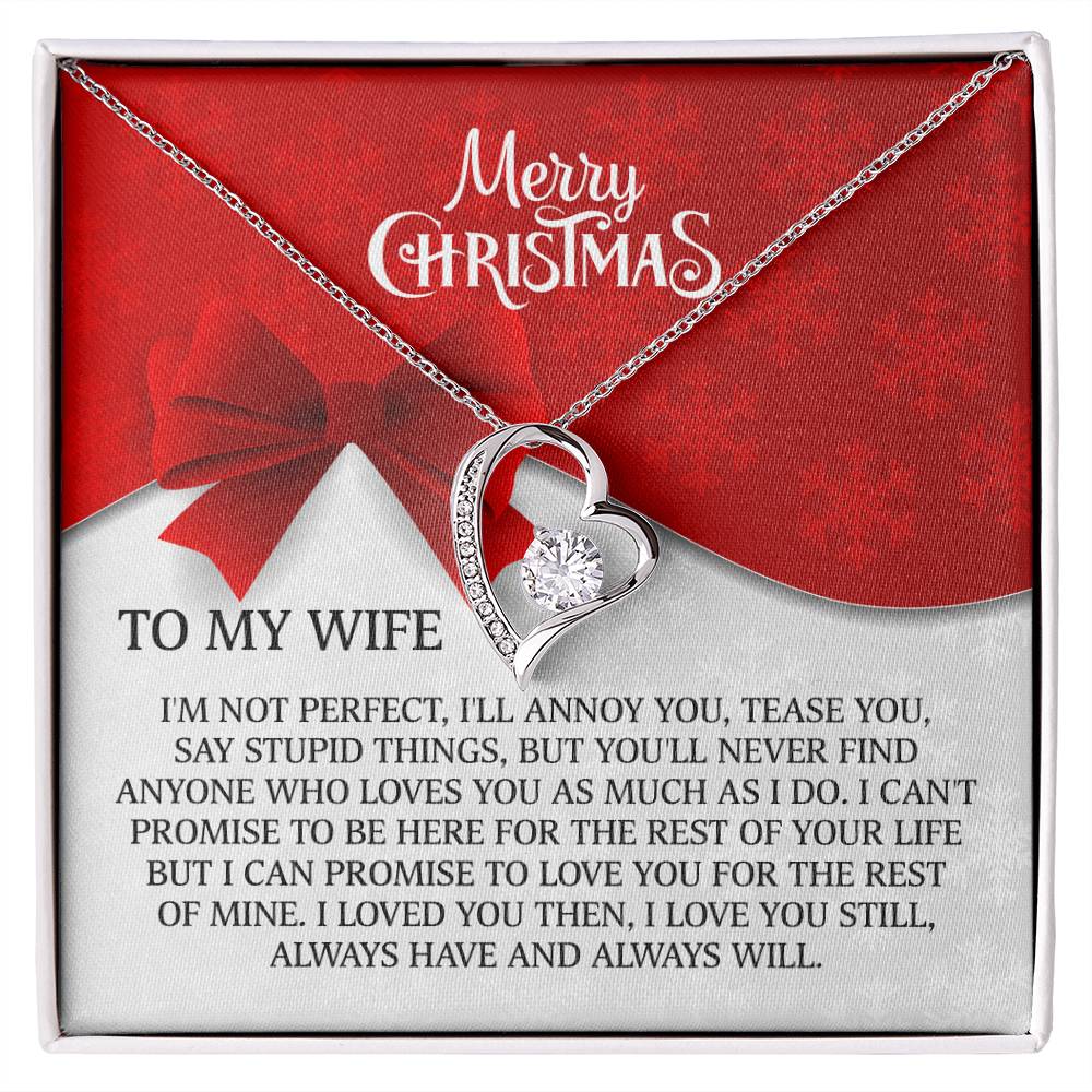 To My Wife Merry Christmas Forever Love Necklace