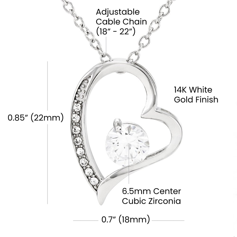 To My Daughter Forever Love Necklace