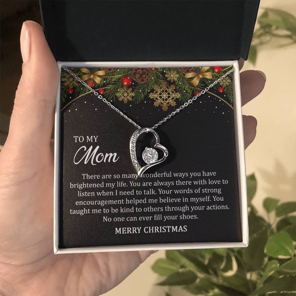 Forever Love Necklace Merry Christmas Mom