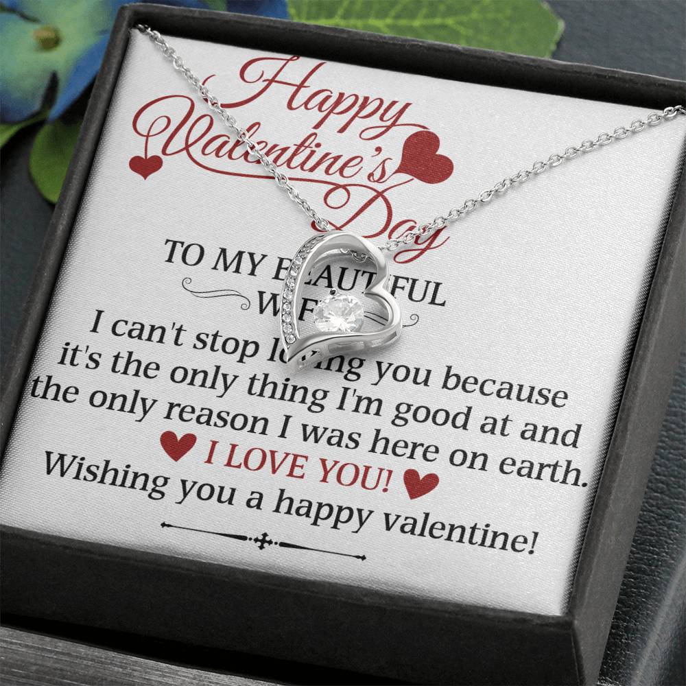 To My Beautiful Wife Forever Love Necklace