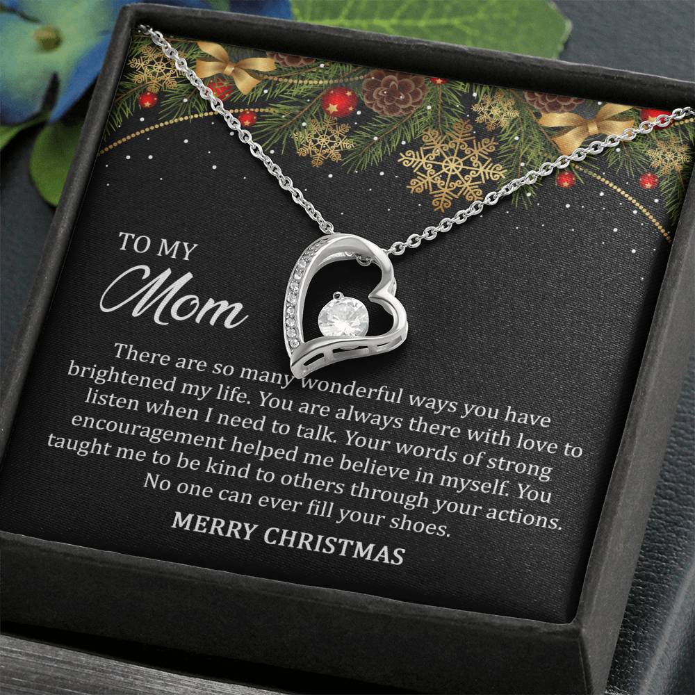 Forever Love Necklace Merry Christmas Mom