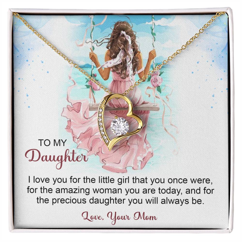 To My Daughter Forever Love Necklace