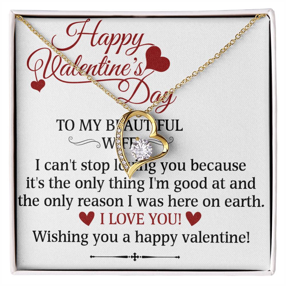 To My Beautiful Wife Forever Love Necklace