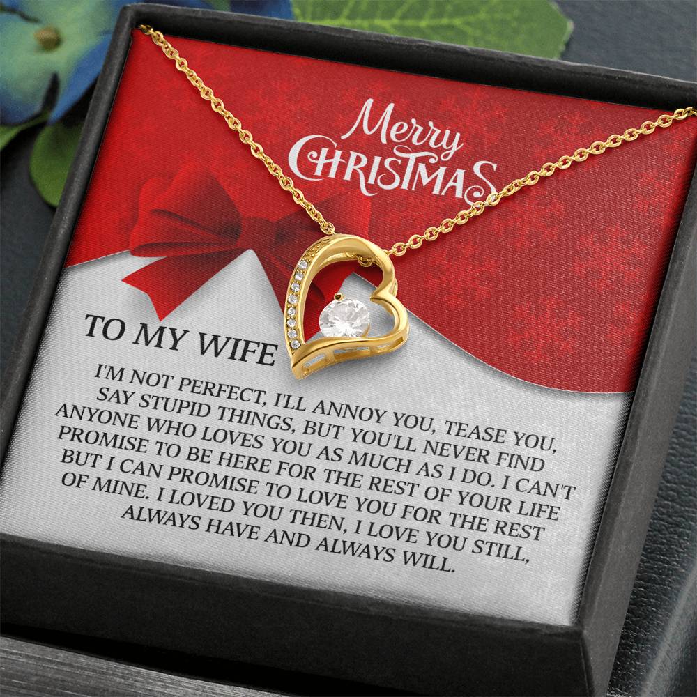 To My Wife Merry Christmas Forever Love Necklace