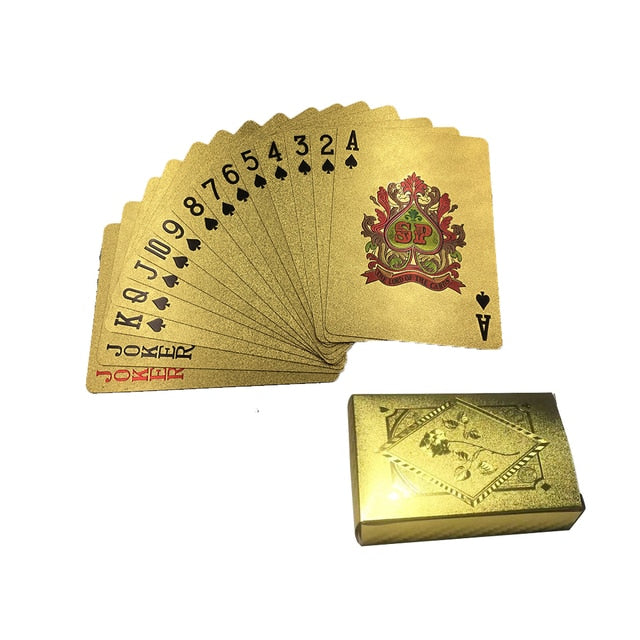 Waterproof Square Gold Deck Of Magic Cards