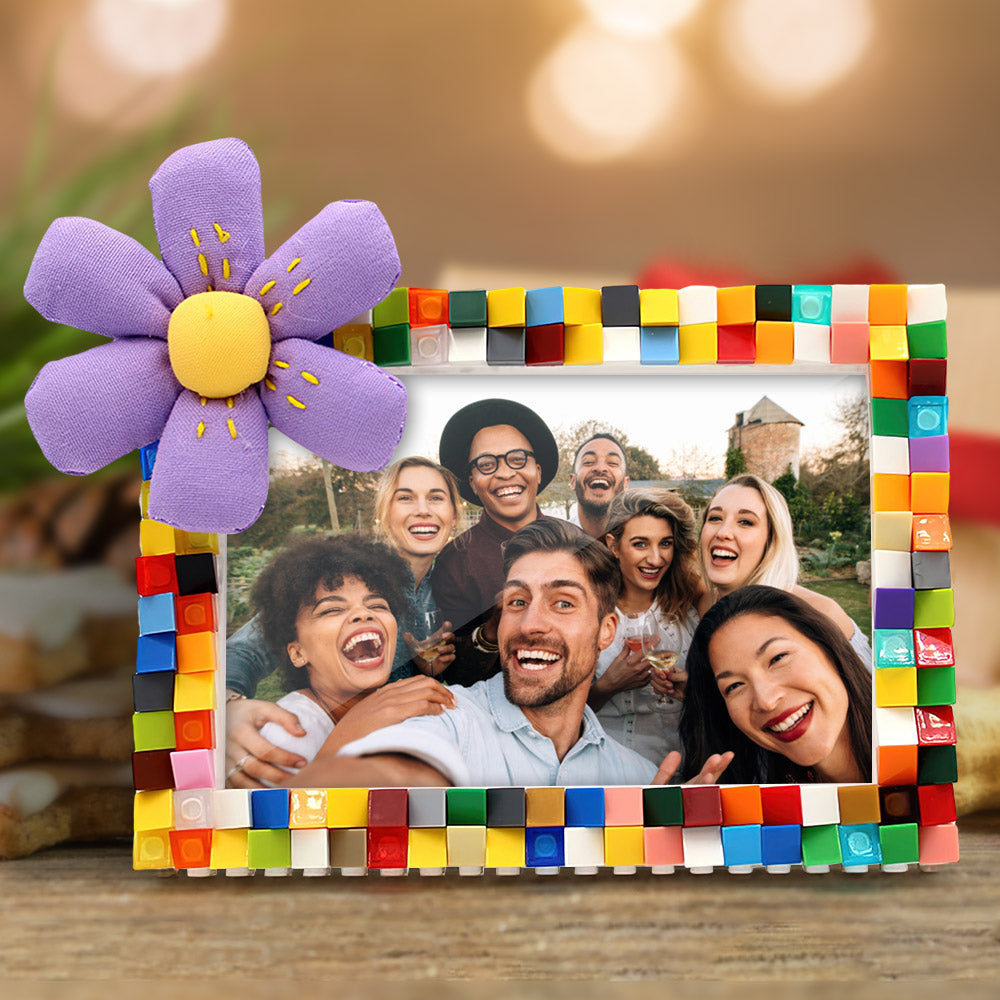 Personalized Colourful Building Blocks Picture Frame DIY Photo Frame Emporium Discounts