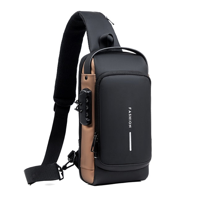 The Men's USB Shoulder Bag is a great selection for the contemporary man. It offers ample space while remaining portable and lightweight, and it is designed with a USB charging port so you can keep your gadgets energized during commutes. Additionally, a built-in security measure safeguards against theft, giving you peace of mind.