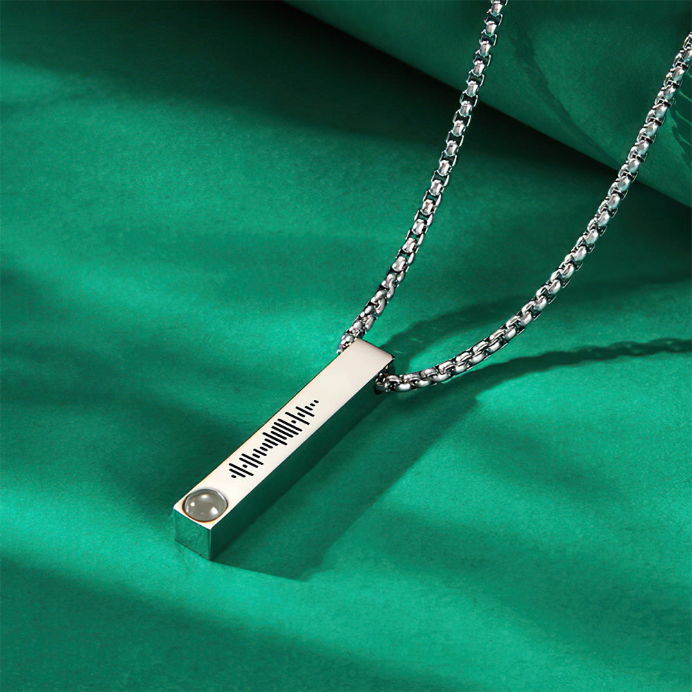 Custom Scannable Music Code Bar Projection Necklace Emporium Discounts