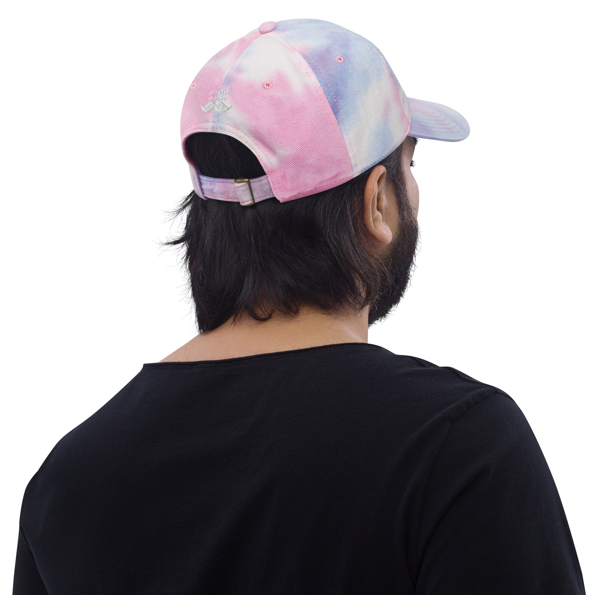 Tie dye hat Stop Men Dying Too Long Front & Back Growing Stronger Emporium Discounts