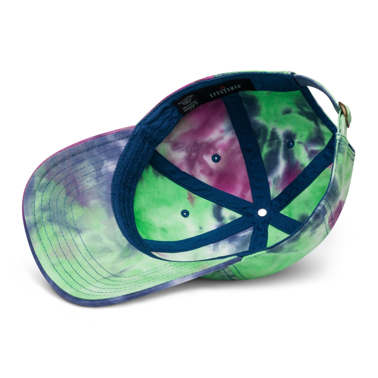 Tie dye hat Stop Men Dying Too Long Front & Back Growing Stronger Emporium Discounts