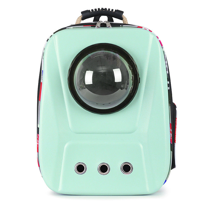 Fashionable Breathable Large Capacity Portable Backpack For Cats Emporium Discounts Come In Different Colour style Aqua