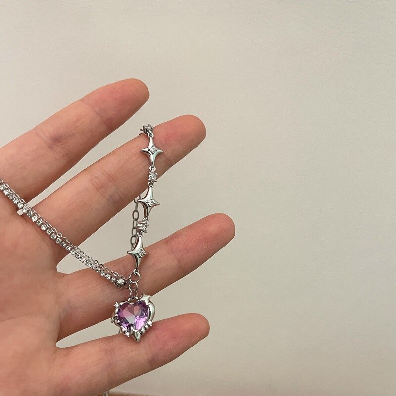 Crystal Heart Cross Star Necklace Emporium Discounts