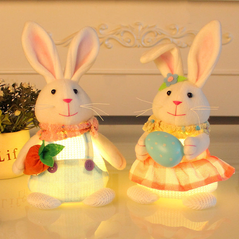 Easter Cartoon Cute Newspaper Egg Radish Luminous Rabbit Tabletop Decoration Emporium Discounts 5 Daily Products Discounts