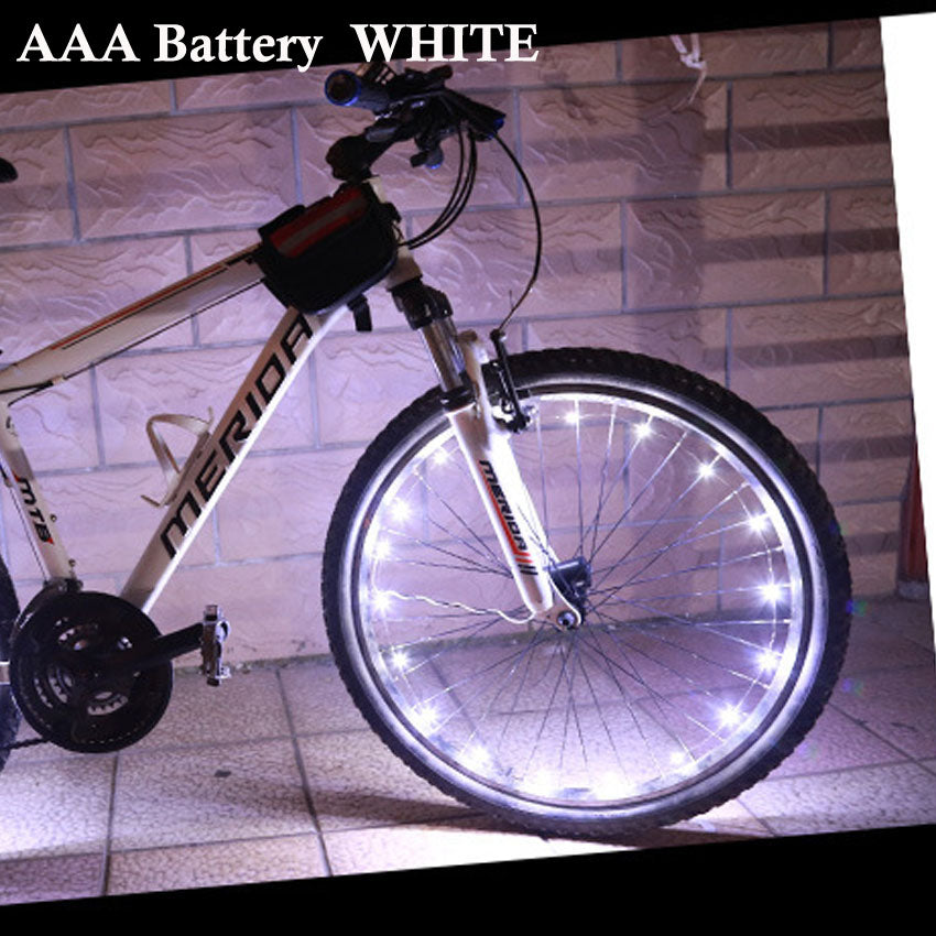 Mountain bike spoke lights come in different colour Emporium Discounts White LED