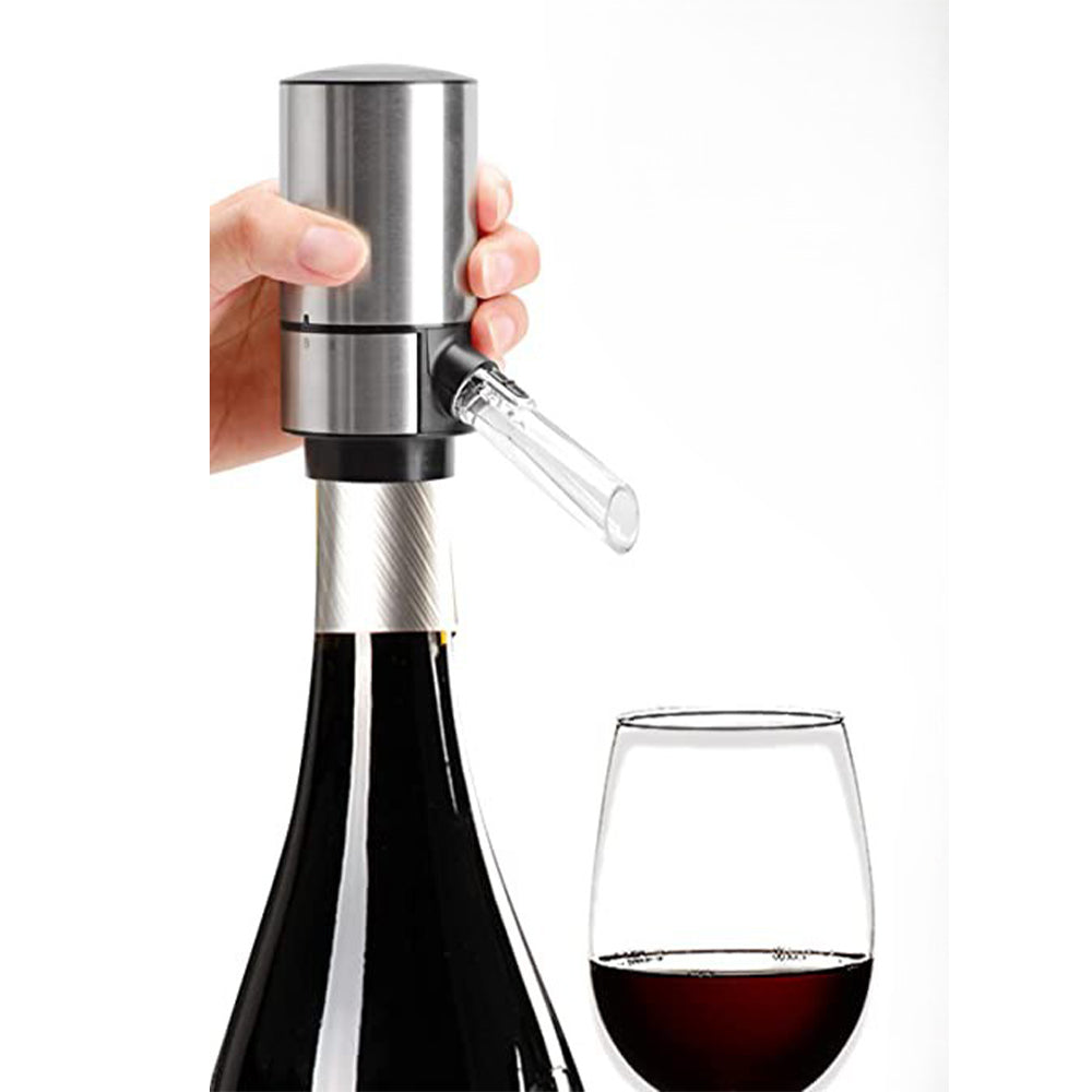 Automatic Electric Wine Aerator Pourer with Retractable Tube for One-Touch Instant Oxidation - Battery Powered_0 | Emporium Discounts
