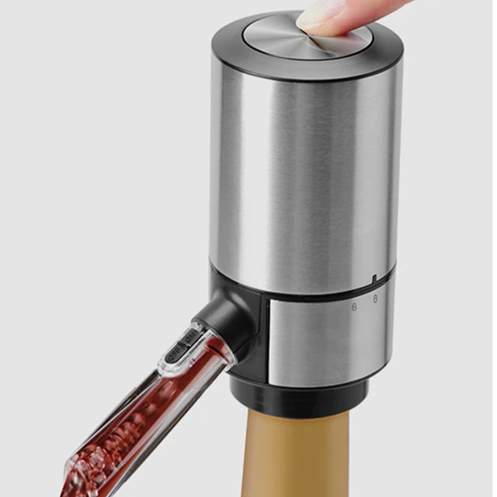 Automatic Electric Wine Aerator Pourer with Retractable Tube for One-Touch Instant Oxidation - Battery Powered_8 | Emporium Discounts