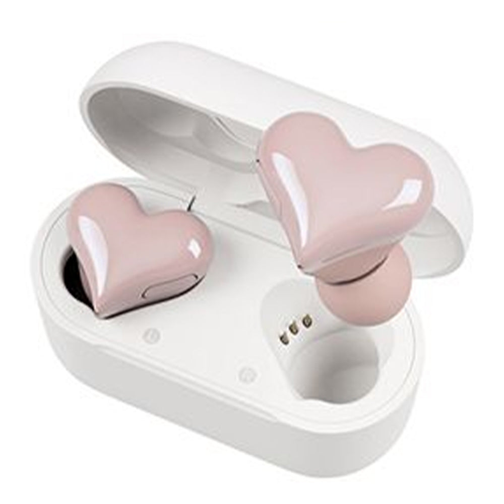 Wireless Bluetooth Heart Style Earphones - USB Rechargeable_1