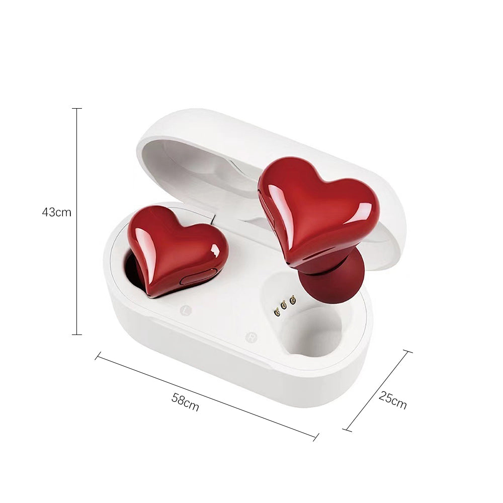 Wireless Bluetooth Heart Style Earphones - USB Rechargeable_9